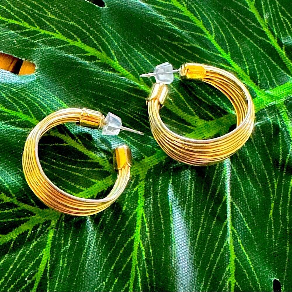 BOGO FREE Golden twist hoop earrings